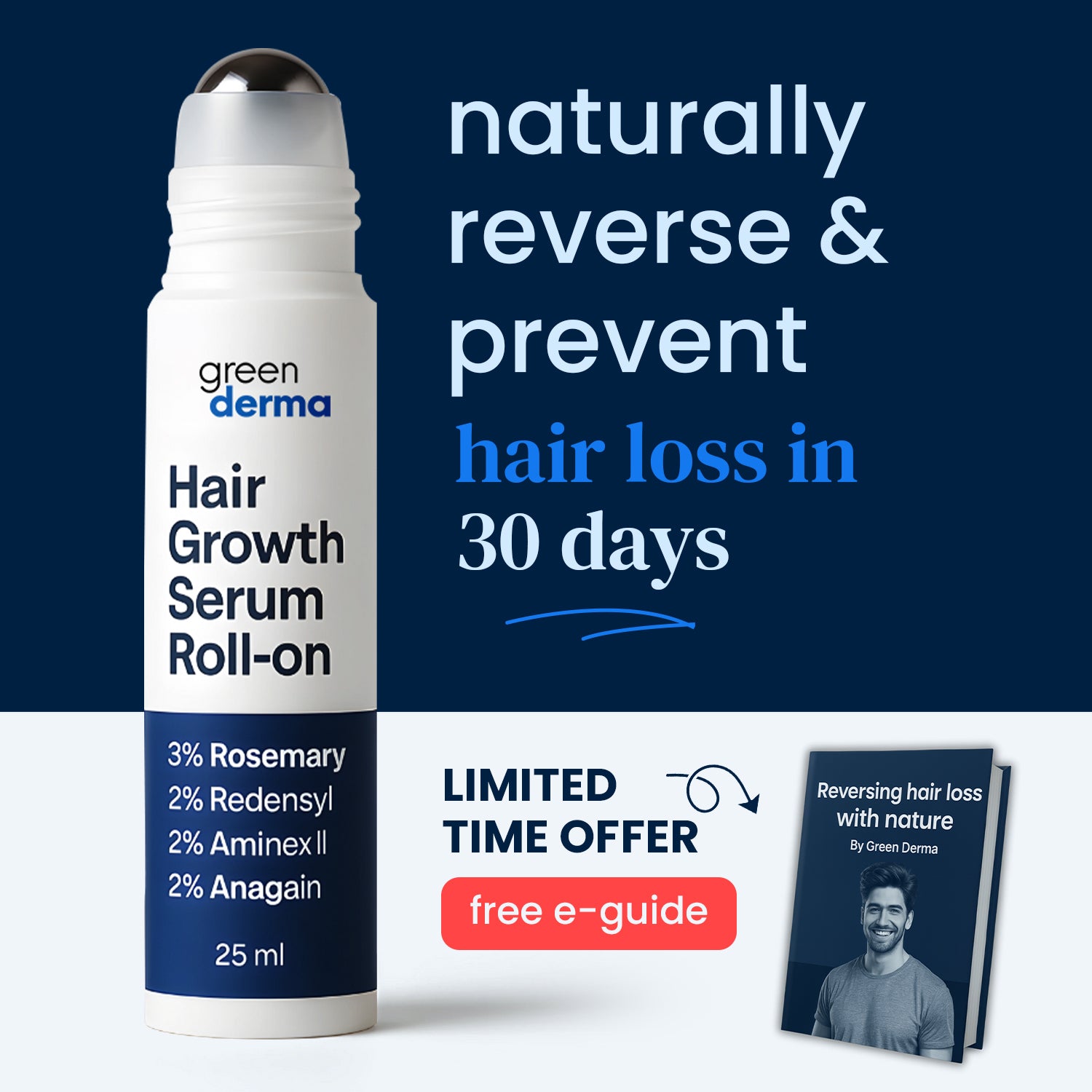 Roll-on hair recovery serum