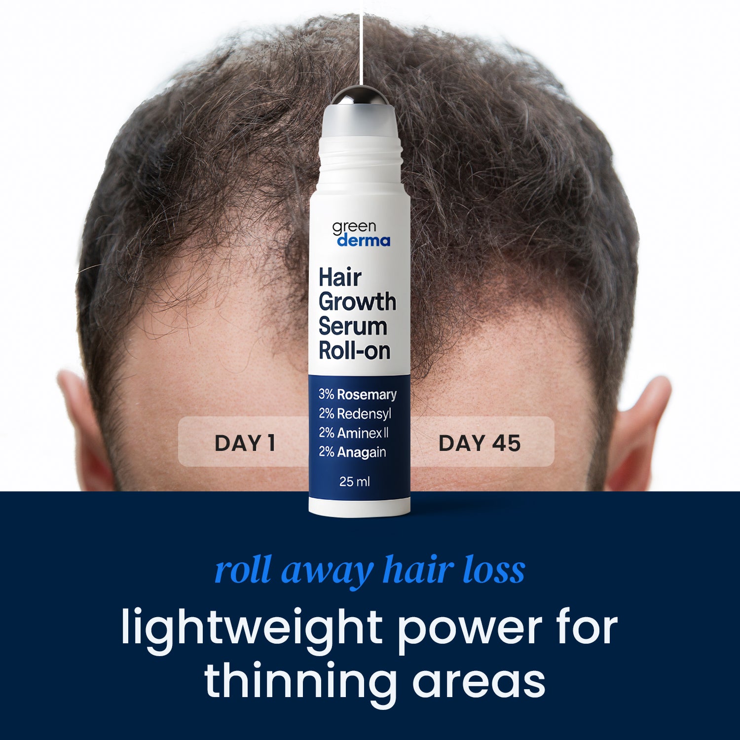 Roll-on hair recovery serum